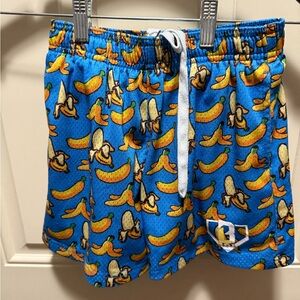 Baseball Lifestyle 101 Blue Banana Shorts Youth Small